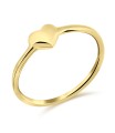 Plain Heart Silver Ring NSR-514